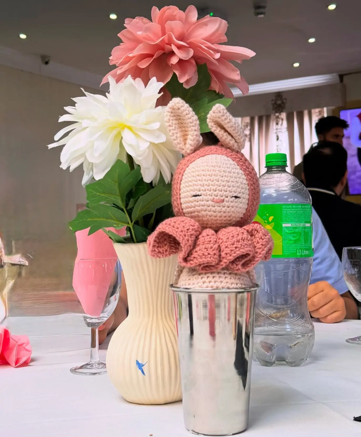 Event Decor and Plush Bear Setup